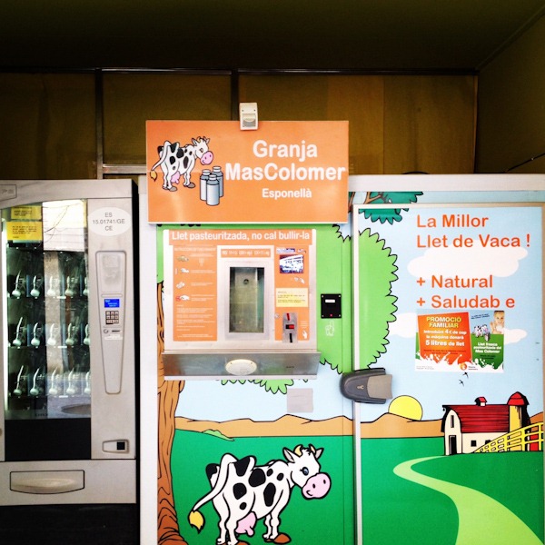 Milk Vending Machine in Banyoles Milk Vending Machine in Banyoles
