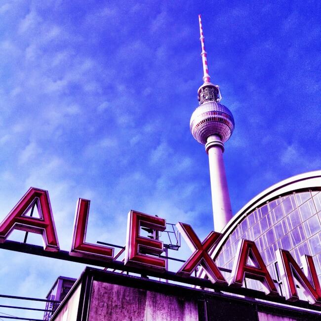 Berlin TV Tower Alexanderplatz in former East Berlin
