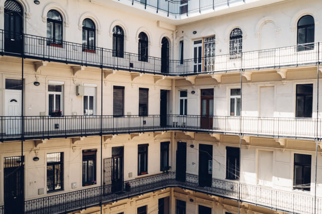 This courtyard is huge This courtyard is huge