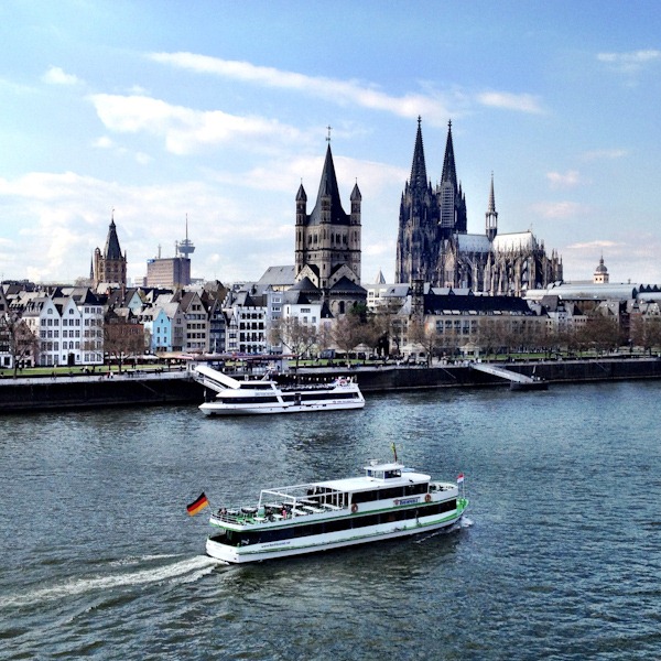Cologne's Skyling and the River Rhine