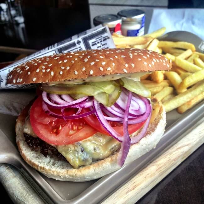Hamburger in Heimet Restaurant Hamburg Germany