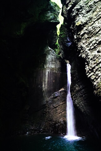 Amazing waterfall near Kobarid Amazing waterfall near Kobarid