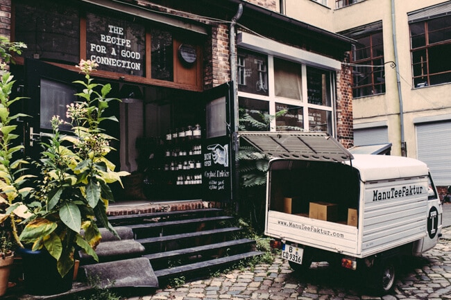 Cafe in a quiet Kreuzberg courtyard. Cafe in a quiet Kreuzberg courtyard.