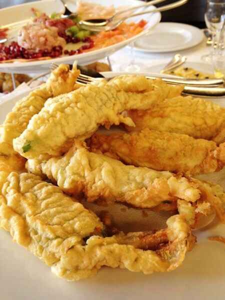 Stuffed Zucchini Flowers at Pierluigi Stuffed Zucchini Flowers at Pierluigi