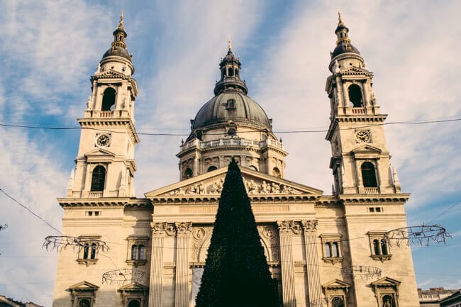 St Stephen's Basilica and Christmas Tree St Stephen's Basilica and Christmas Tree