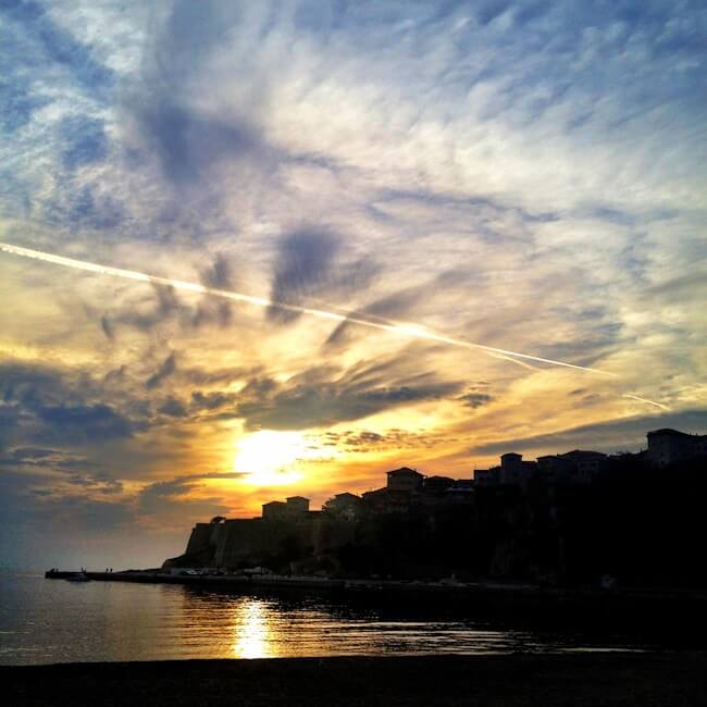 Sunset in Ulcinj Montenegro