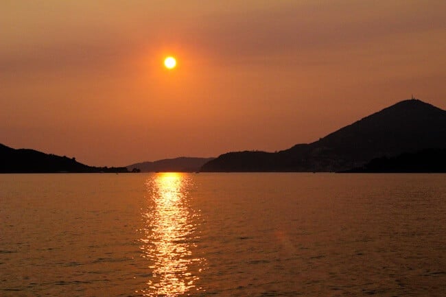 Sunset Taken from Kamenovo Beach Montenegro