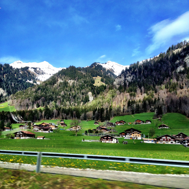 Mountain Village in Switzerland Mountain Village in Switzerland
