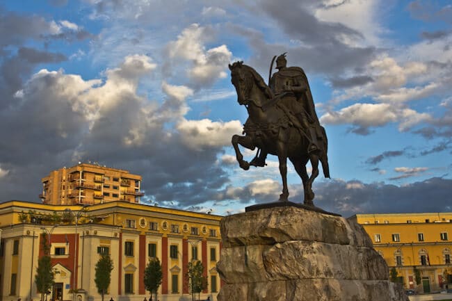 Albania Hero Skanderbeg in Tirana Albania Albania Hero Skanderbeg in Tirana Albania