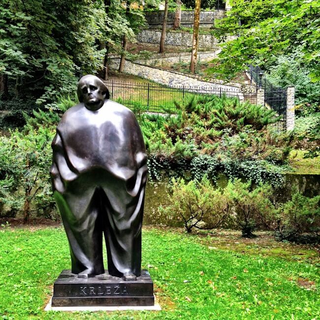 Statue of late Croatian writer Miroslav Krleža Statue of late Croatian writer Miroslav Krleža